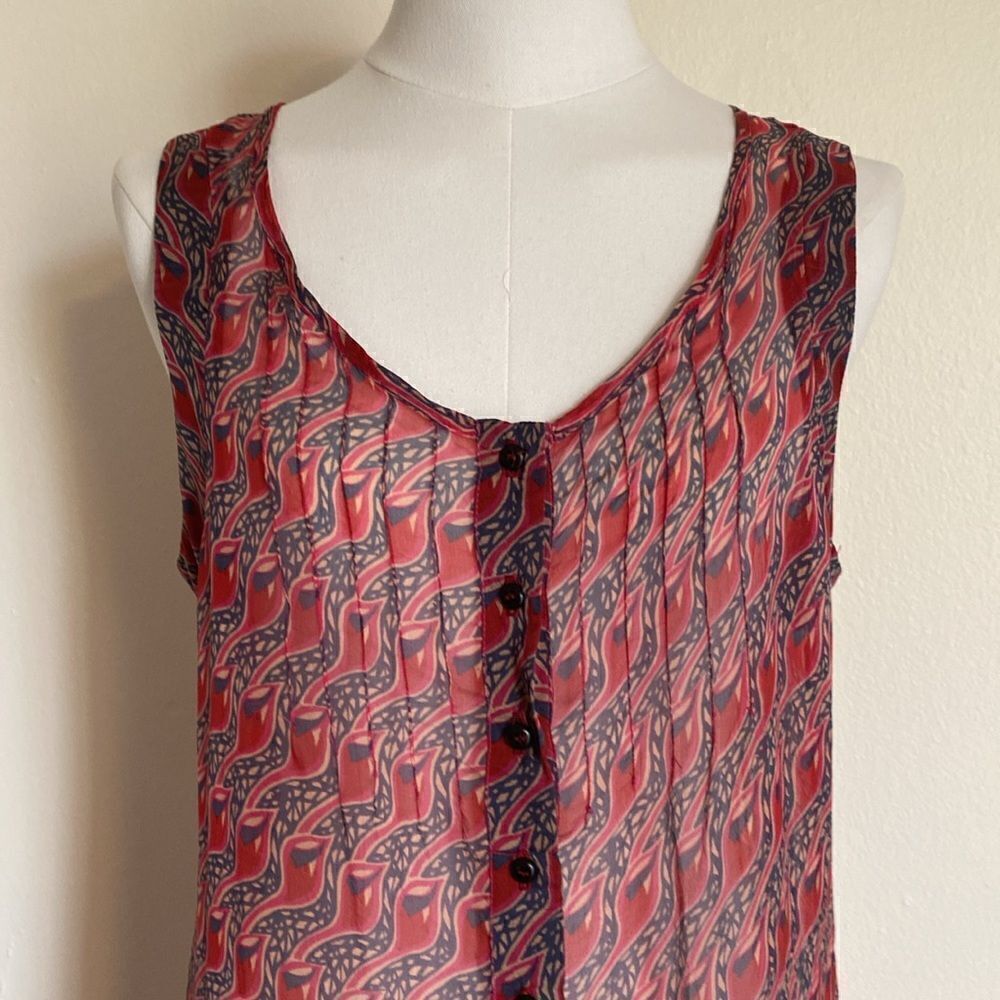 Sandro Silk Sheer Dropwaist Mini Dress Size 1 - Picture 3 of 11